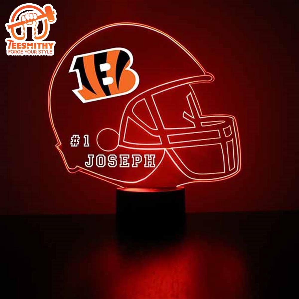 Custom Name Number NFL Cincinnati Bengals Football Led Sports Fan Lamp_6736