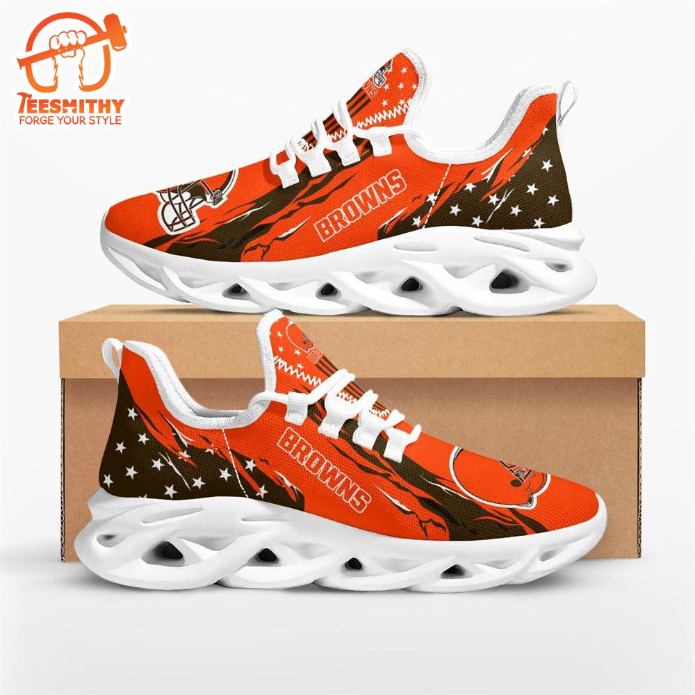 NFL Cleveland Browns Stars and Stripes M Soul Shoes  For Fans Sports