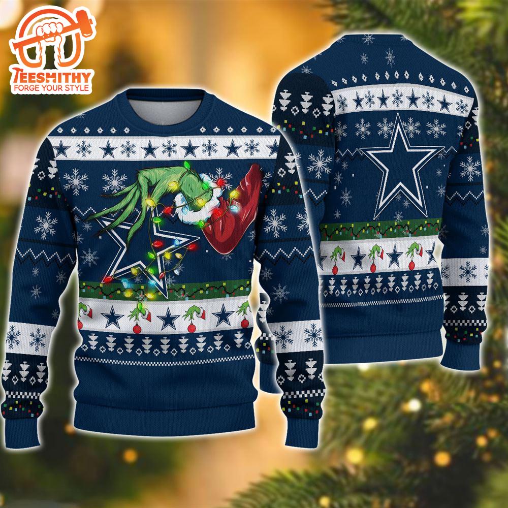 NFL Dallas Cowboys Grinch Christmas Ugly Sweater  For Fans