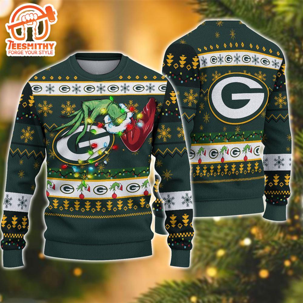 NFL Green Bay Packers Grinch Christmas Ugly Sweater  For Fans