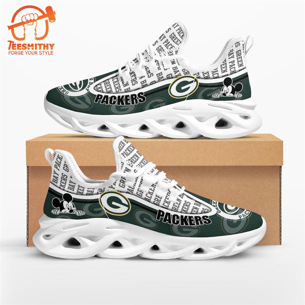 NFL Green Bay Packers Mickey Mouse Max Soul Shoes  For Fans Sports