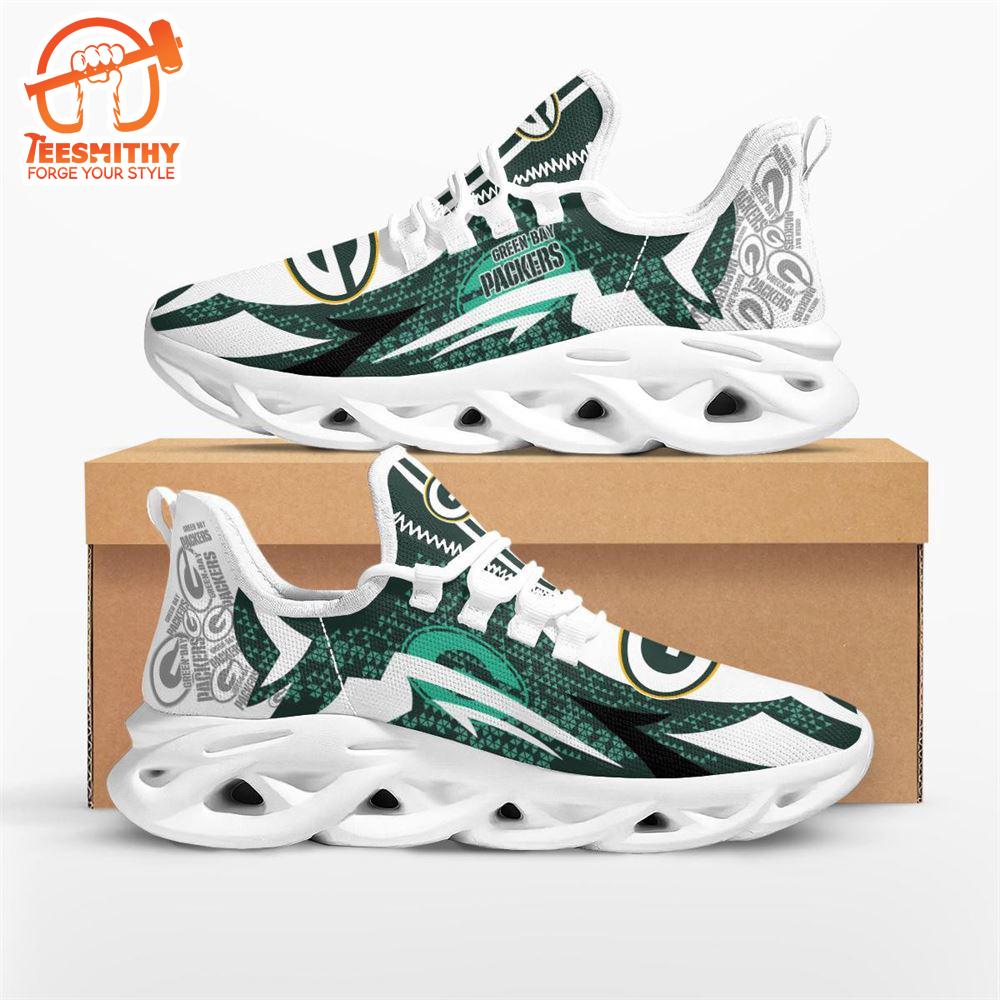 NFL Green Bay Packers Symbol Geometric Pattern Max Soul Shoes  For Fans Sports