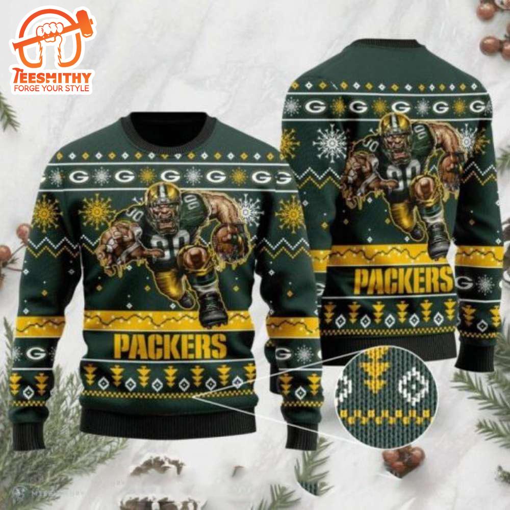 NFL Green Bay Packers Team Mascot Graphics Sweater Gift for Christmas