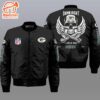 Nfl Green Bay Packers Wings Skull 3D Bomber Jacket  Gift For Fans