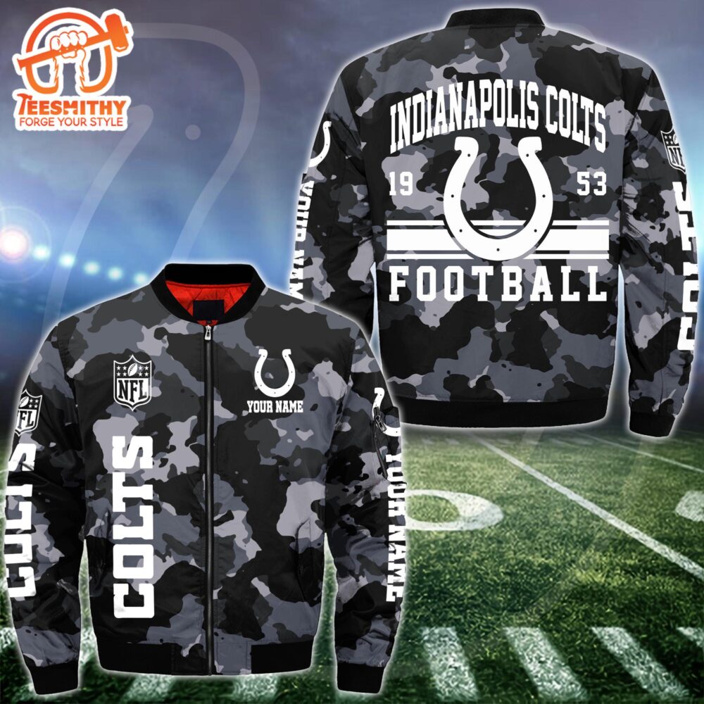 NFL Indianapolis Colts Bomber Jacket Custom Your Name  Gift For Christmas