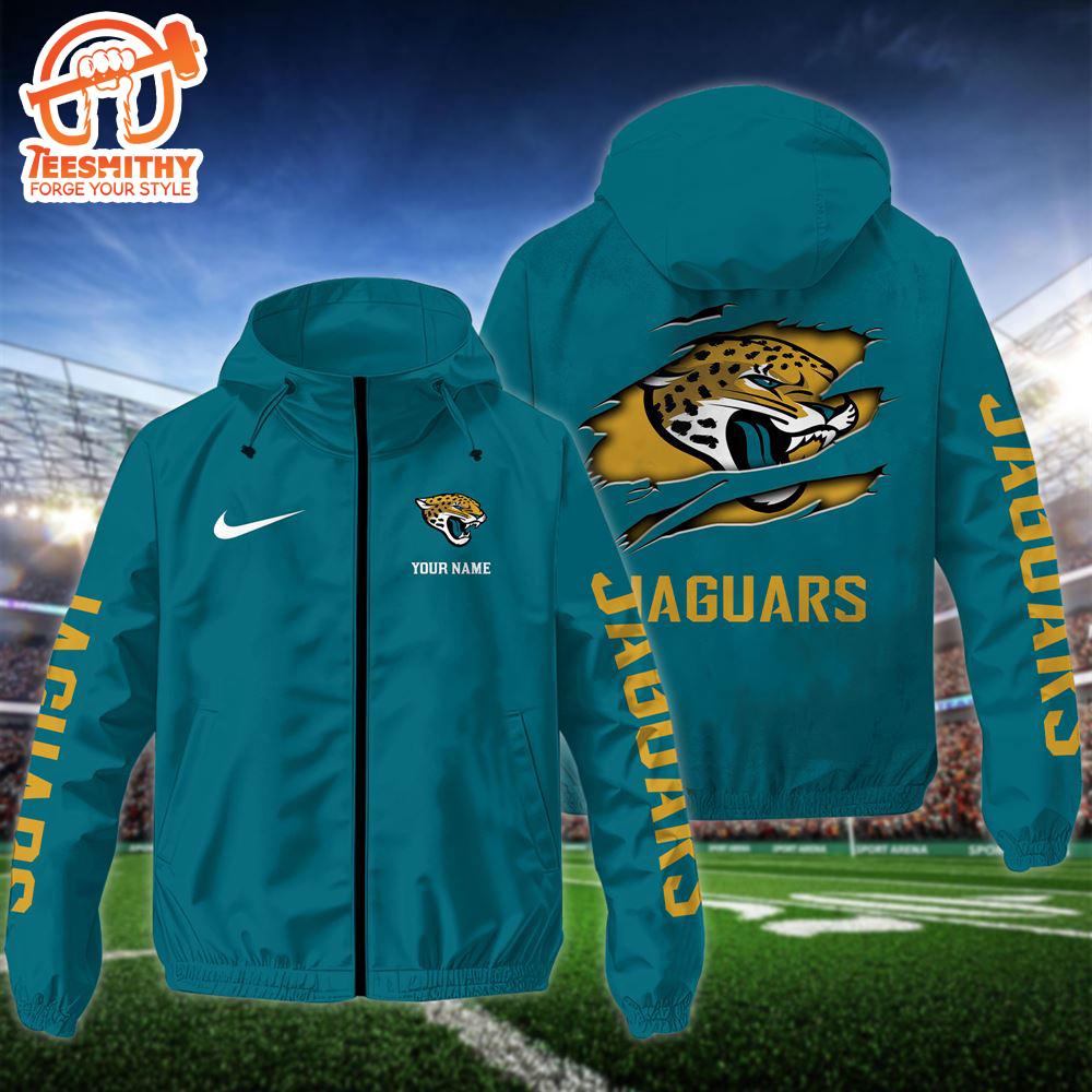 NFL Jacksonville Jaguars Custom Name Windbreaker Jacket For Fans