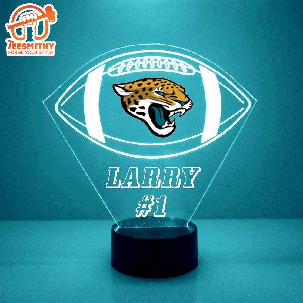 Custom Name Number NFL Jacksonville Jaguars Football Led Sports Fan Lamp