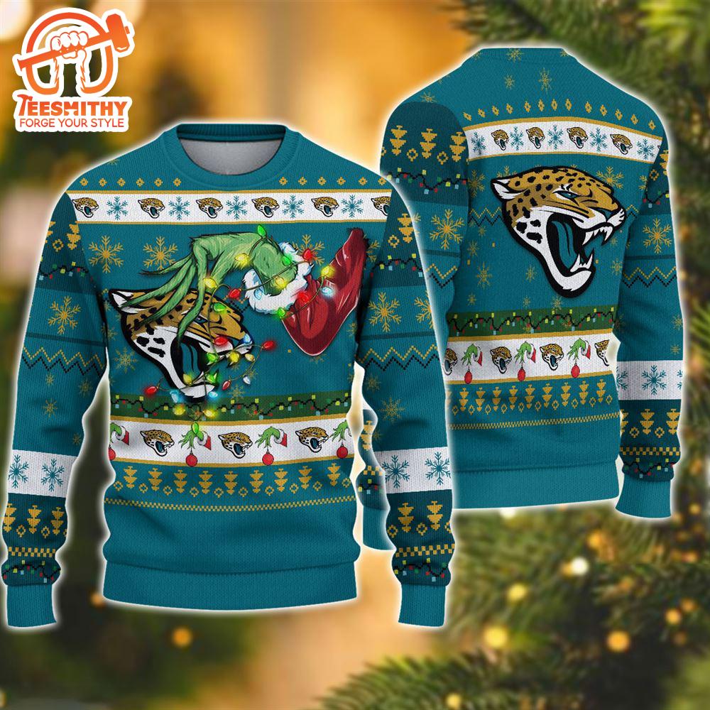 NFL Jacksonville Jaguars Grinch Christmas Ugly Sweater  For Fans