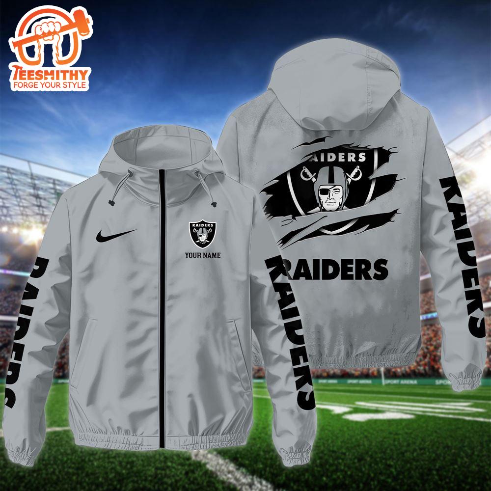 NFL Las Vegas Raiders Custom Name Windbreaker Jacket For Fans