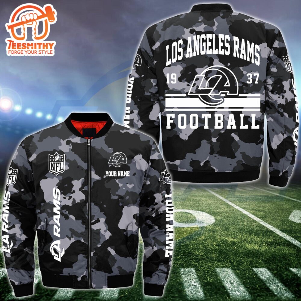 NFL Los Angeles Rams Bomber Jacket Custom Your Name  Gift For Christmas