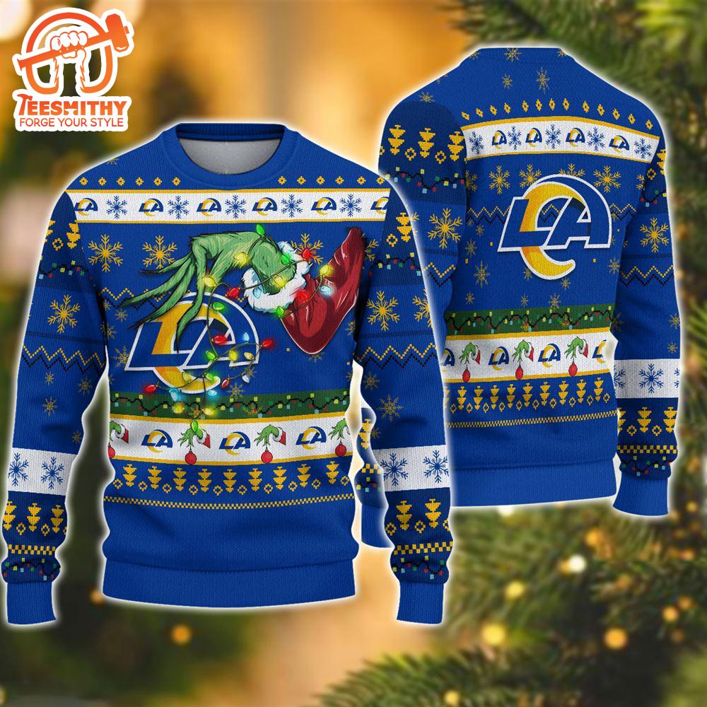 NFL Los Angeles Rams Grinch Christmas Ugly Sweater  For Fans