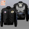 Nfl Los Angeles Rams Wings Skull 3D Bomber Jacket  Gift For Fans