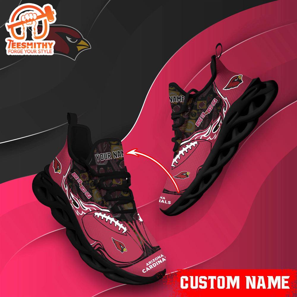 NFL Max Soul Shoes, Arizona Cardinals Clunky Shoes Custom Name