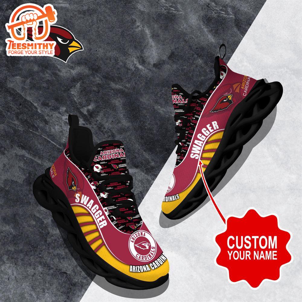 NFL Max Soul Shoes, Arizona Cardinals Clunky Shoes Sport Custom Name Football