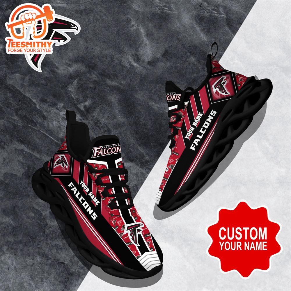 NFL Max Soul Shoes, Atlanta Falcons Clunky Shoes Logo Custom Name Nfl