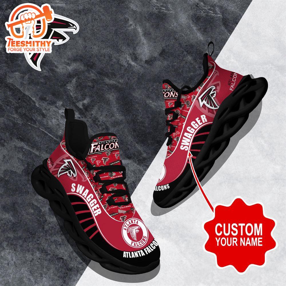 NFL Max Soul Shoes, Atlanta Falcons Clunky Shoes Sport Custom Name Football