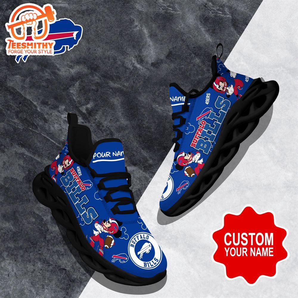 NFL Max Soul Shoes, Buffalo Bills Clunky Shoes Custom Name For Fans Christmas