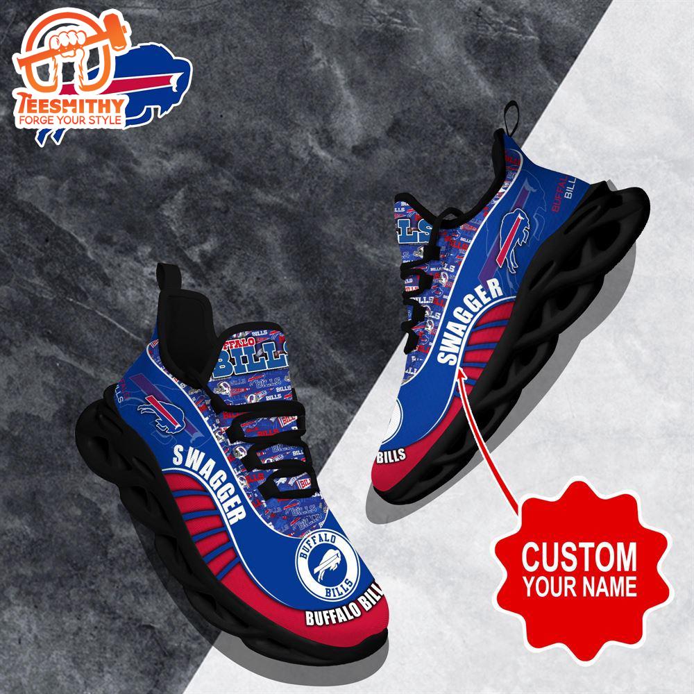 NFL Max Soul Shoes, Buffalo Bills Clunky Shoes Sport Custom Name Football