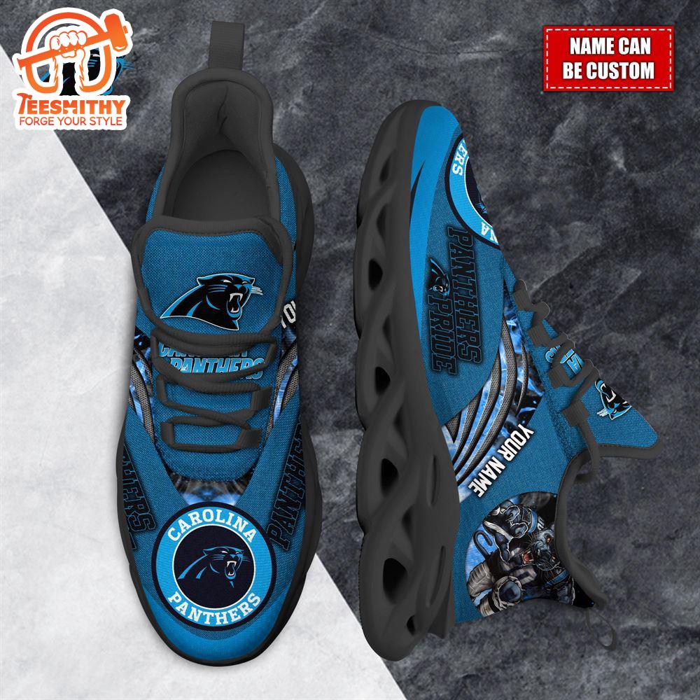 NFL Max Soul Shoes, Carolina Panthers Clunky Shoes Custom For Fans