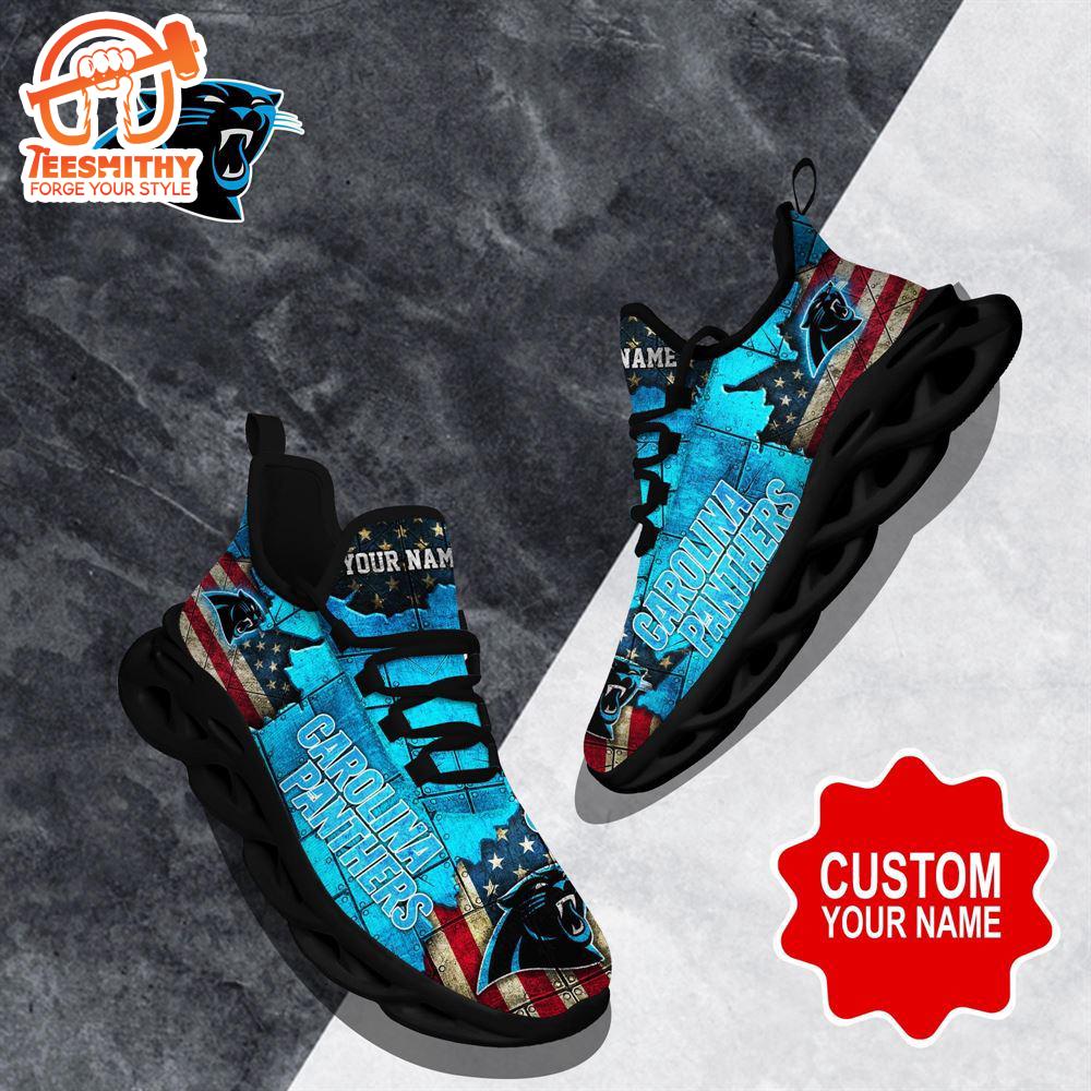 NFL Max Soul Shoes, Carolina Panthers Clunky Shoes Custom Gift Women And Men