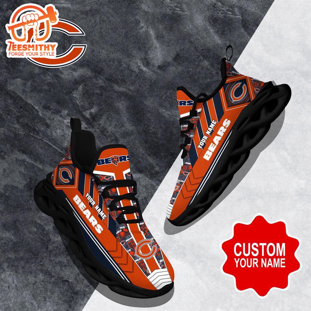 NFL Max Soul Shoes, Chicago Bears Clunky Shoes Logo Custom Name Nfl