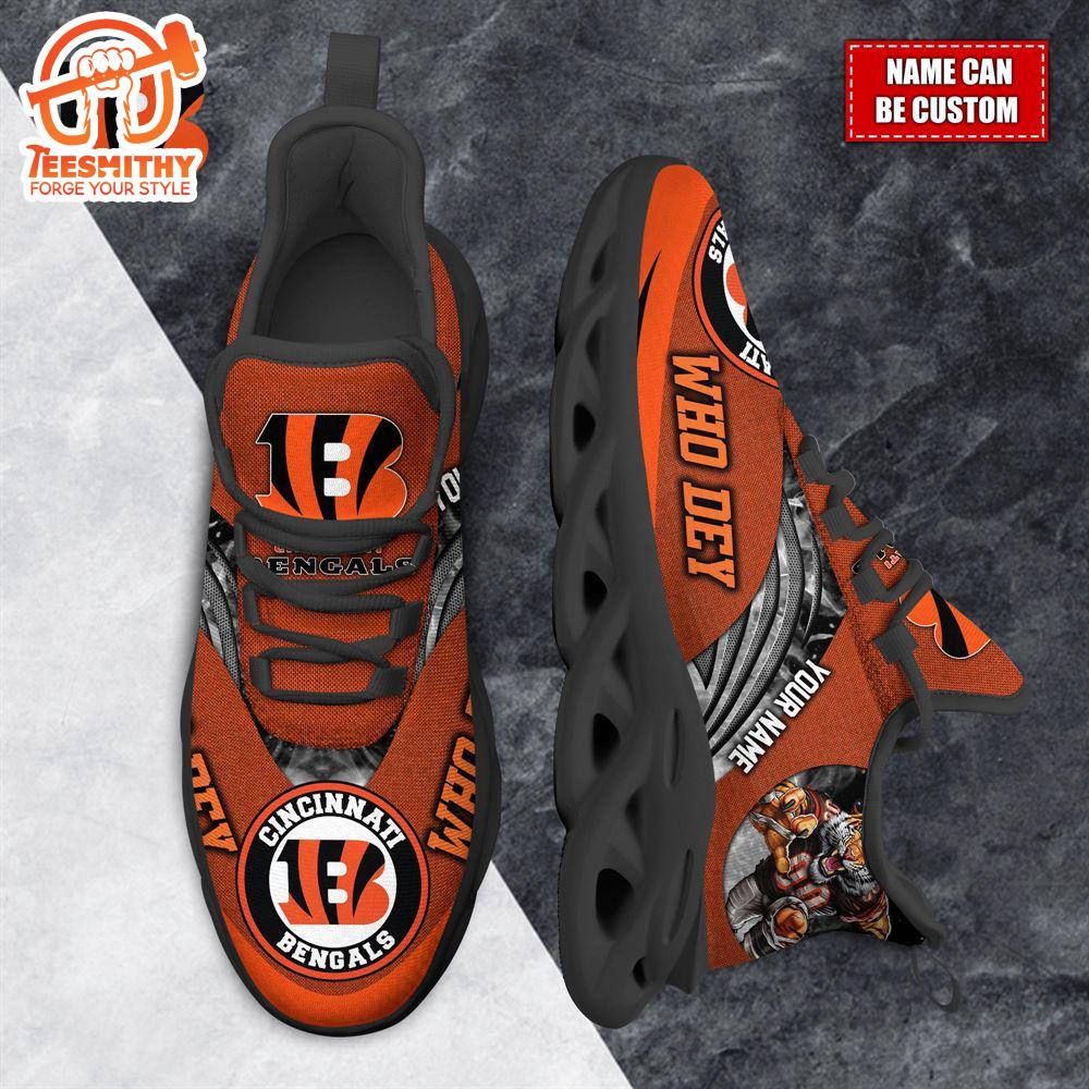 NFL Max Soul Shoes, Cincinnati Bengals Clunky Shoes Custom For Fans