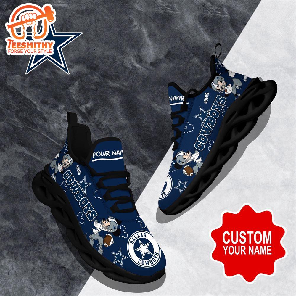 NFL Max Soul Shoes, Dallas Cowboys Clunky Shoes Custom Name For Fans Christmas