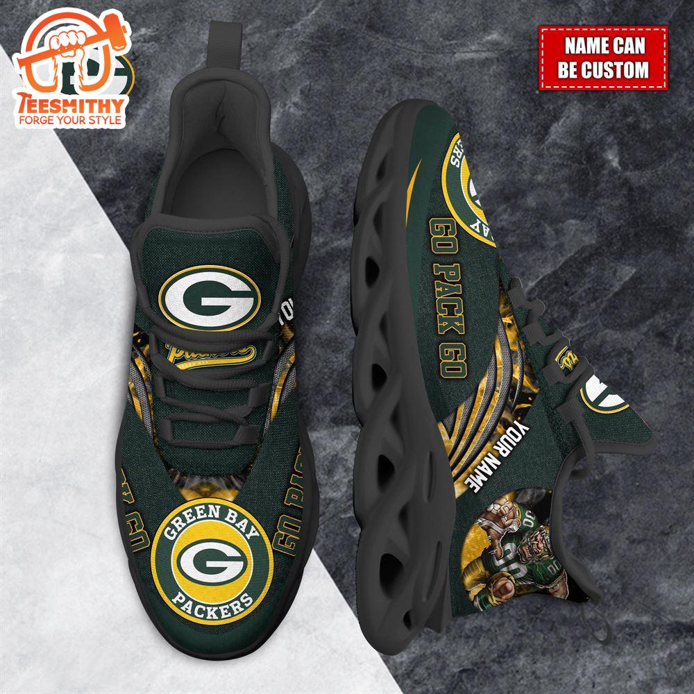 NFL Max Soul Shoes, Green Bay Packers Clunky Shoes Custom For Fans