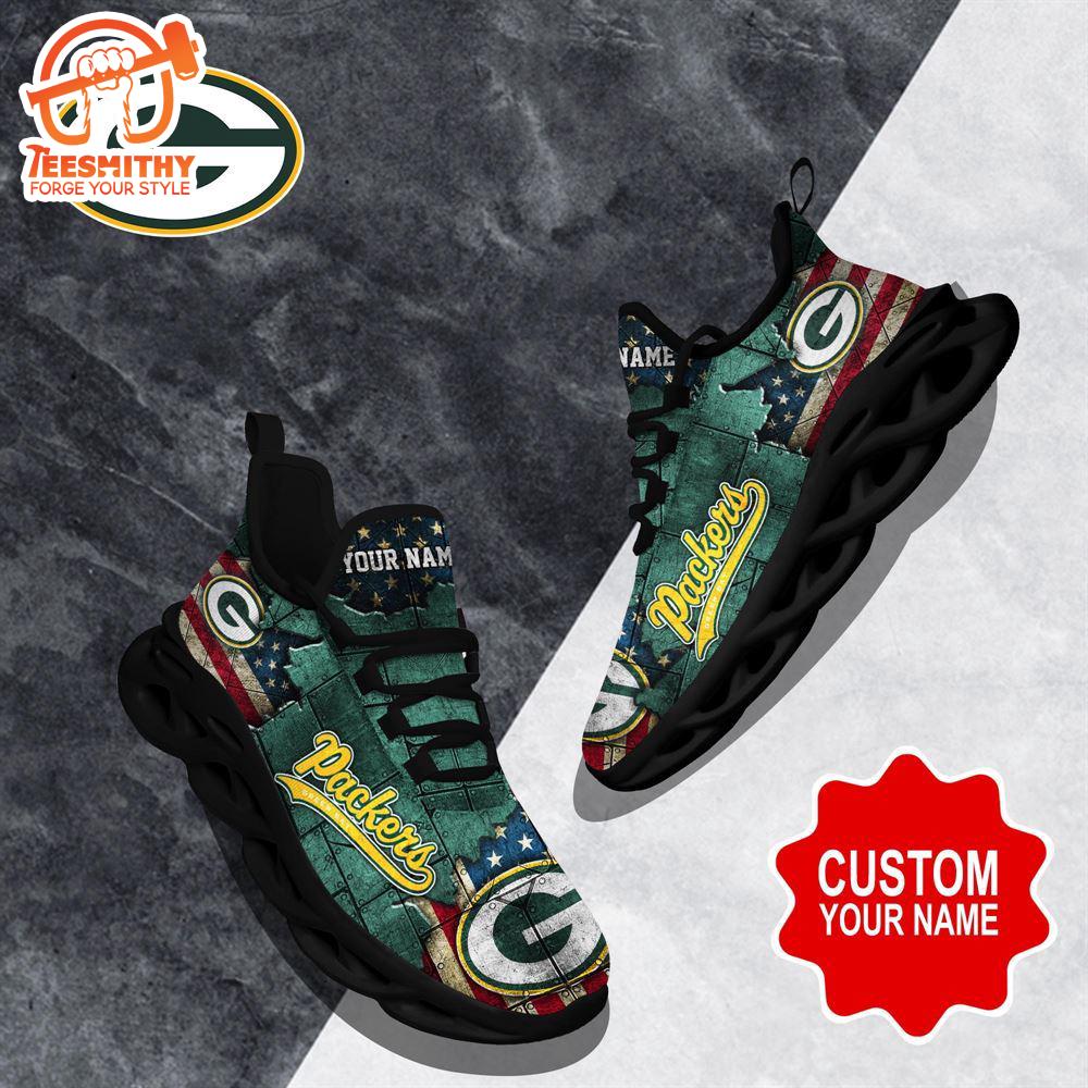 NFL Max Soul Shoes, Green Bay Packers Clunky Shoes Custom Gift Women And Men