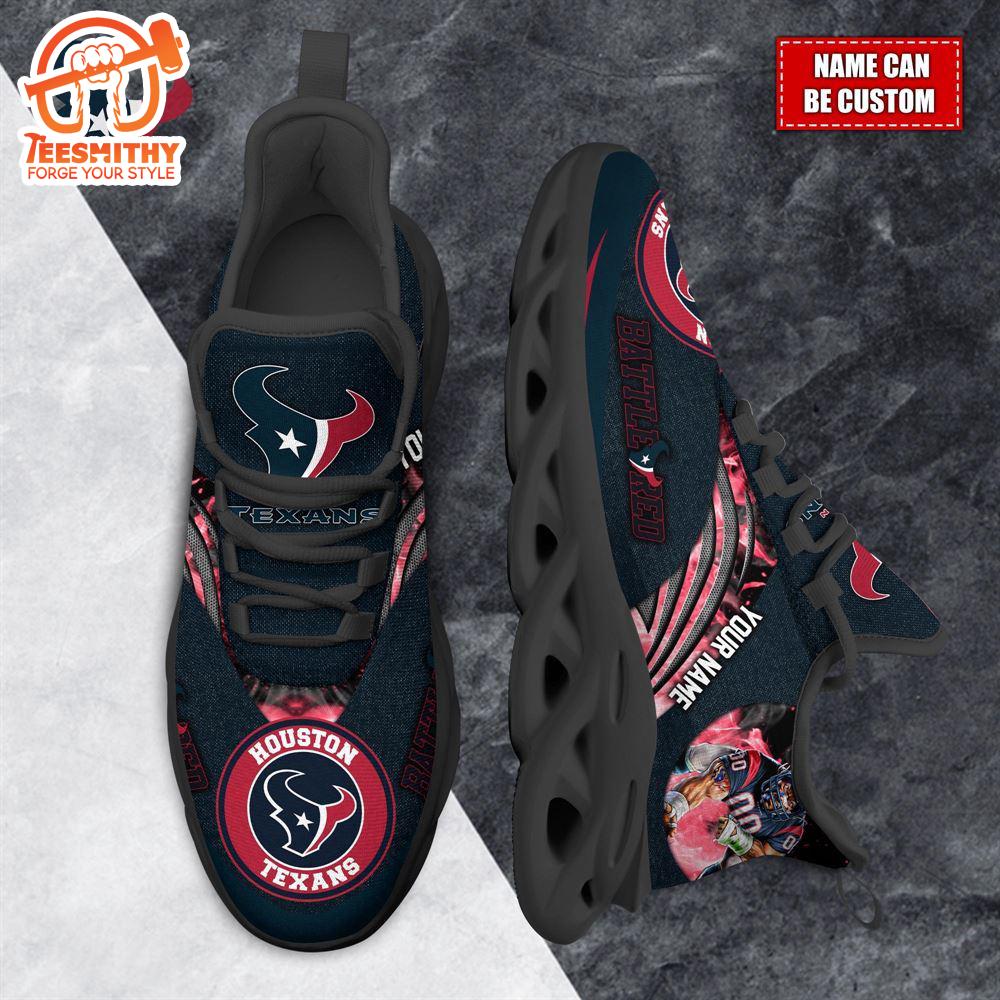 NFL Max Soul Shoes, Houston Texans Clunky Shoes Custom For Fans