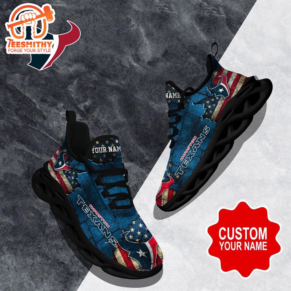 NFL Max Soul Shoes, Houston Texans Clunky Shoes Custom Gift Women And Men