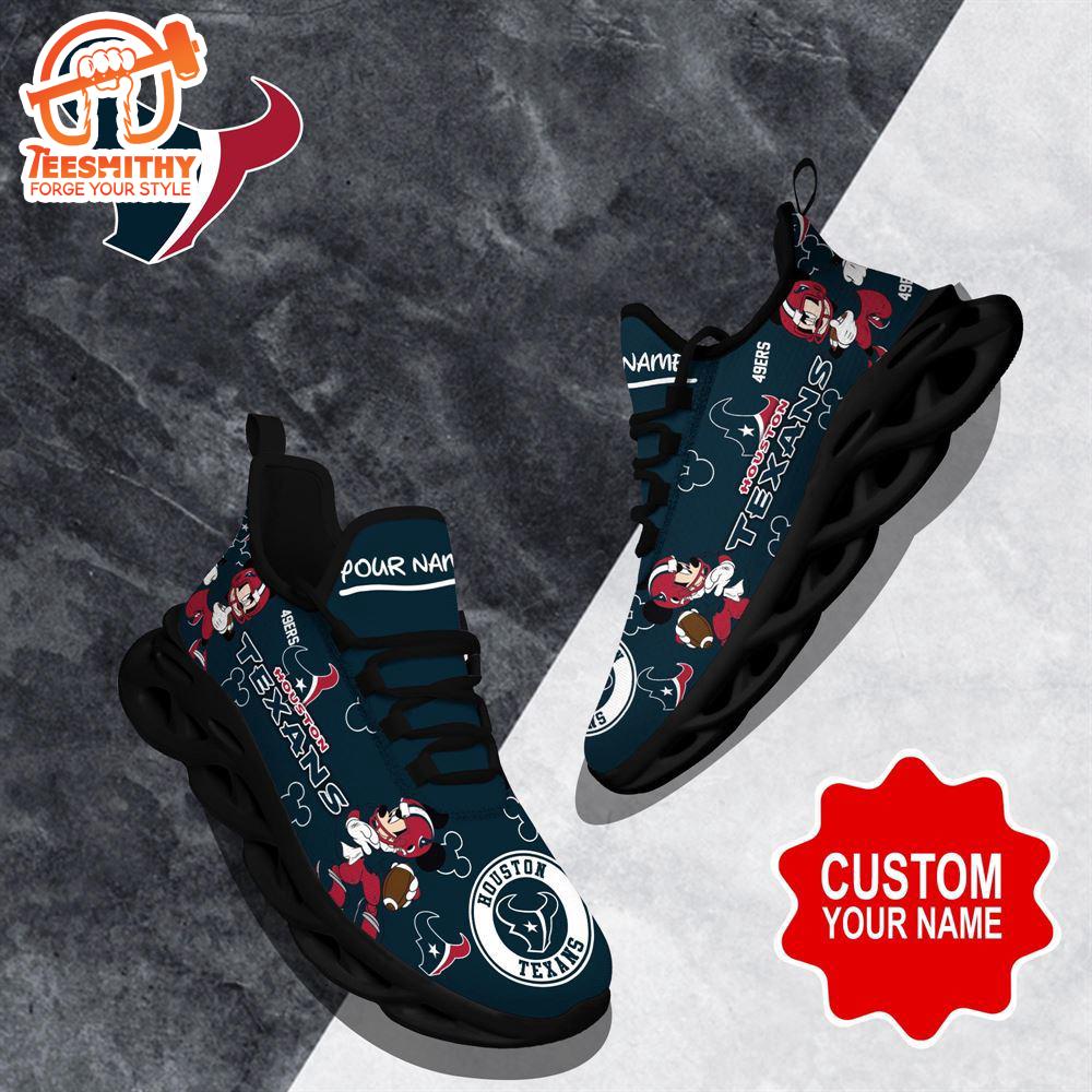 NFL Max Soul Shoes, Houston Texans Clunky Shoes Custom Name For Fans Christmas