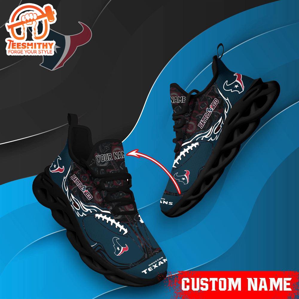 NFL Max Soul Shoes, Houston Texans Clunky Shoes Custom Name