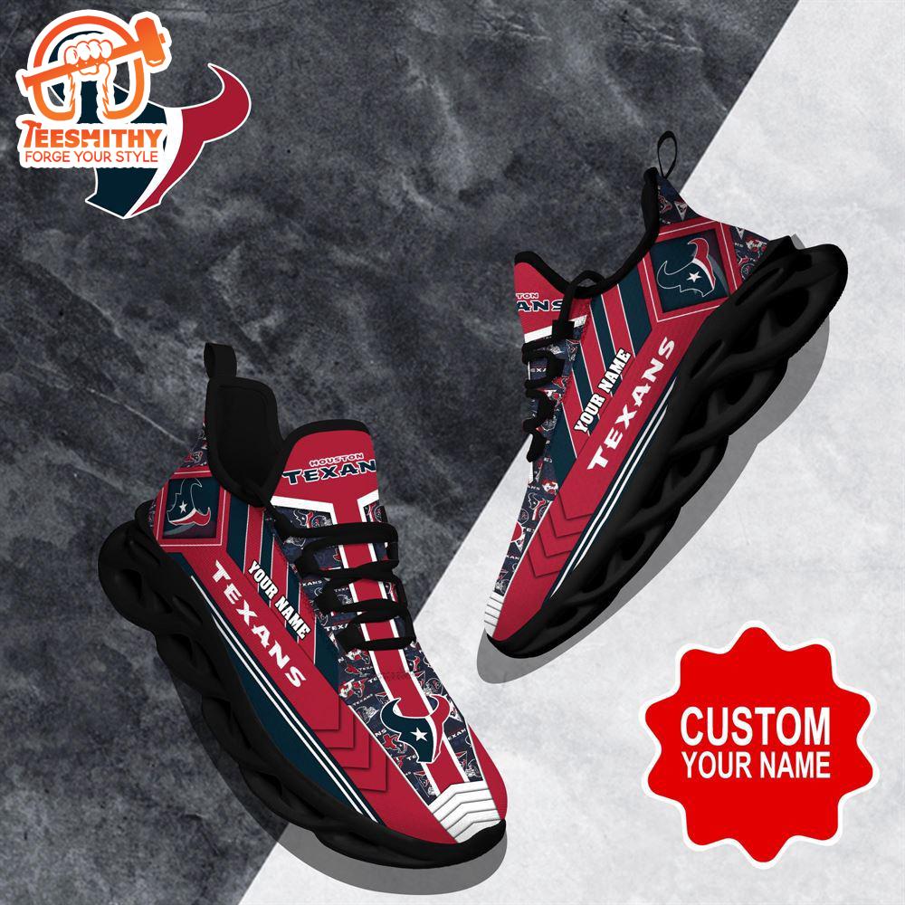 NFL Max Soul Shoes, Houston Texans Clunky Shoes Logo Custom Name Nfl