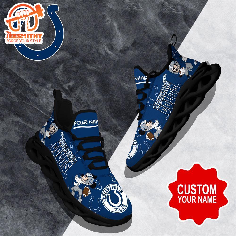 NFL Max Soul Shoes, Indianapolis Colts Clunky Shoes Custom Name For Fans Christmas