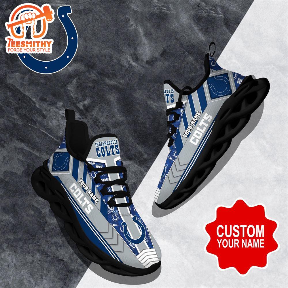 NFL Max Soul Shoes, Indianapolis Colts Clunky Shoes Logo Custom Name Nfl