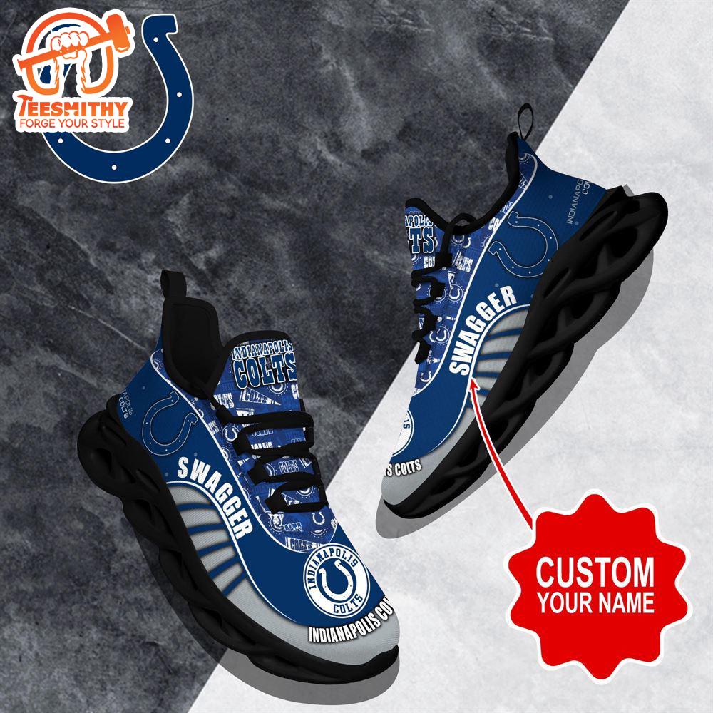 NFL Max Soul Shoes, Indianapolis Colts Clunky Shoes Sport Custom Name Football