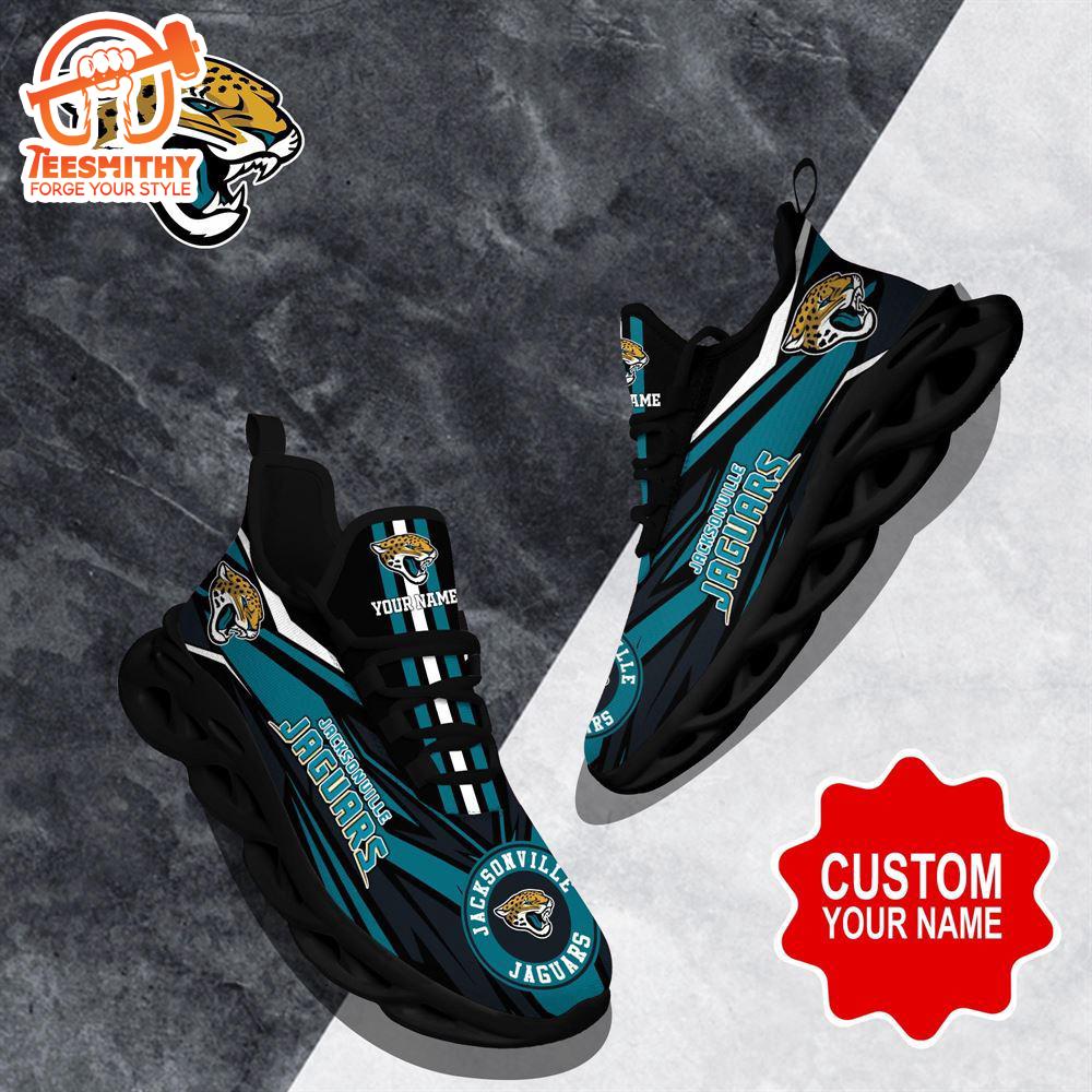 NFL Max Soul Shoes, Jacksonville Jaguars Clunky Shoes Custom Custom Name Football