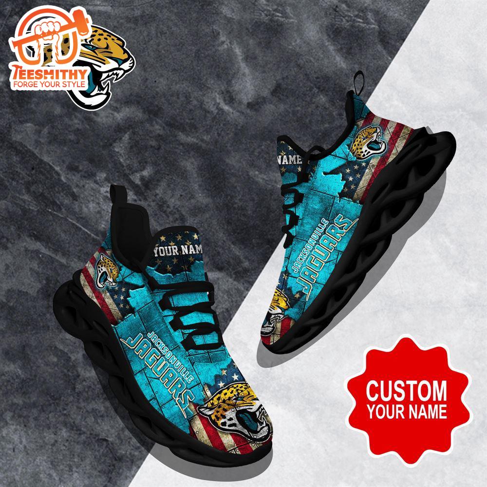 NFL Max Soul Shoes, Jacksonville Jaguars Clunky Shoes Custom Gift Women And Men