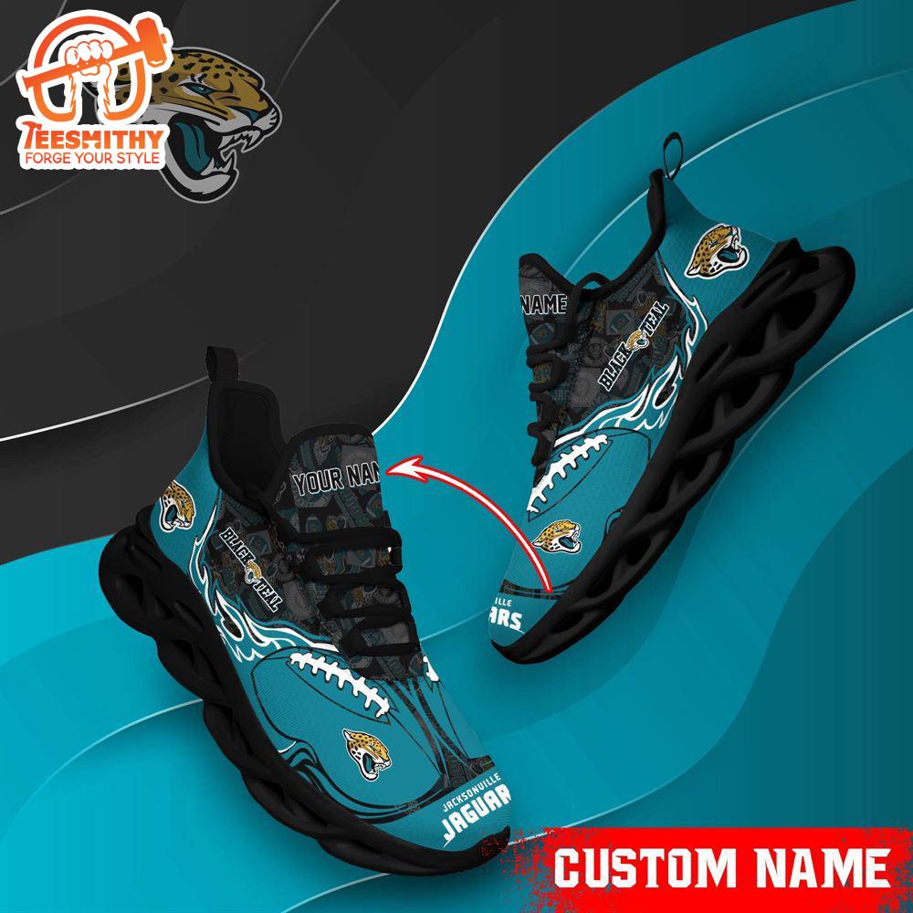 NFL Max Soul Shoes, Jacksonville Jaguars Clunky Shoes Custom Name