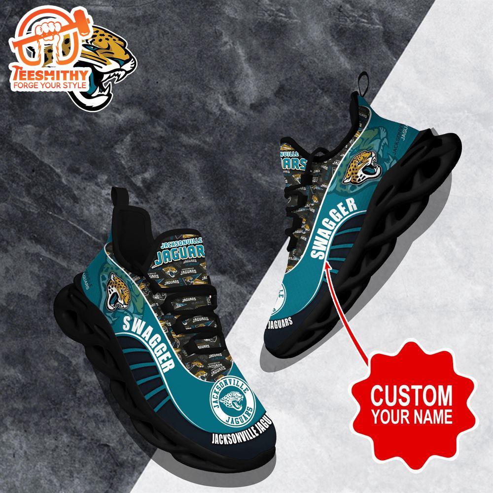 NFL Max Soul Shoes, Jacksonville Jaguars Clunky Shoes Sport Custom Name Football