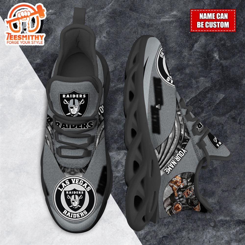 NFL Max Soul Shoes, Las Vegas Raiders Clunky Shoes Custom For Fans