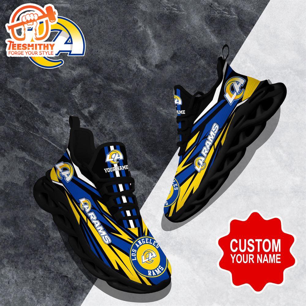 NFL Max Soul Shoes, Los Angeles Rams Clunky Shoes Custom Custom Name Football