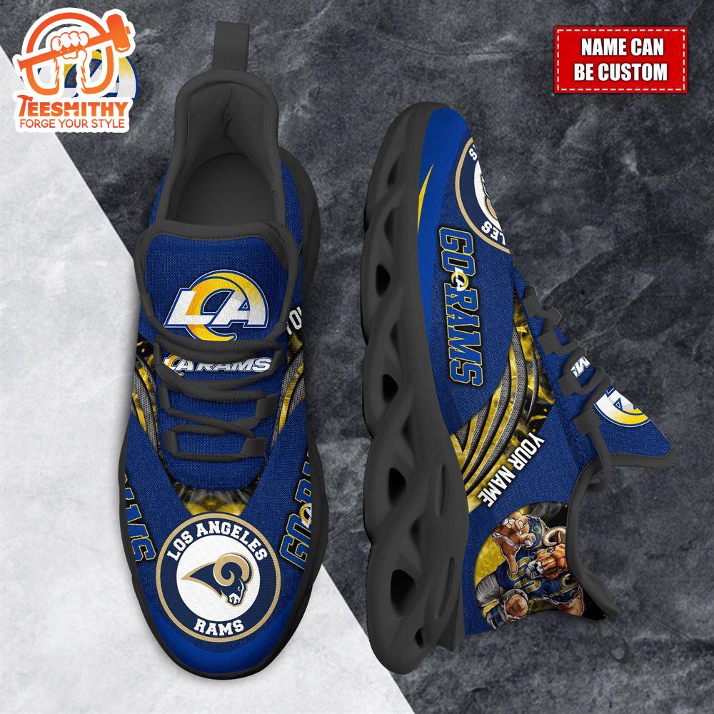 NFL Max Soul Shoes, Los Angeles Rams Clunky Shoes Custom For Fans