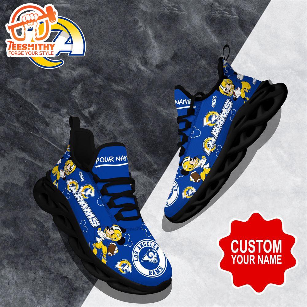 NFL Max Soul Shoes, Los Angeles Rams Clunky Shoes Custom Name For Fans Christmas