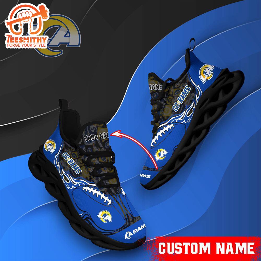 NFL Max Soul Shoes, Los Angeles Rams Clunky Shoes Custom Name