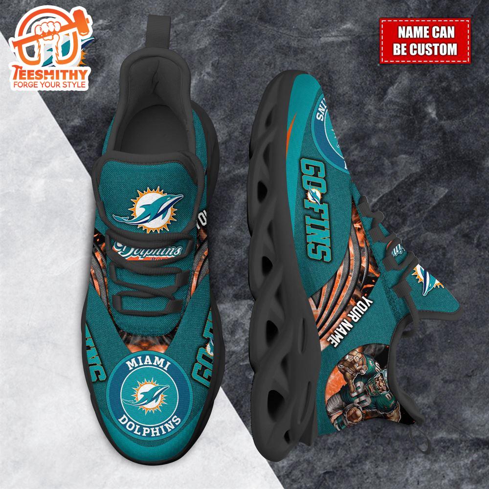 NFL Max Soul Shoes, Miami Dolphins Clunky Shoes Custom For Fans