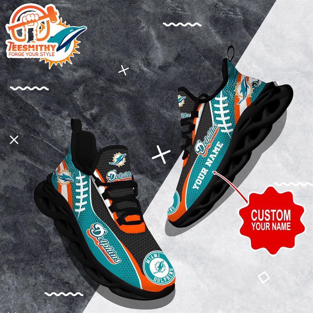 NFL Max Soul Shoes, Miami Dolphins Shoes Custom Nfl Sport Loves