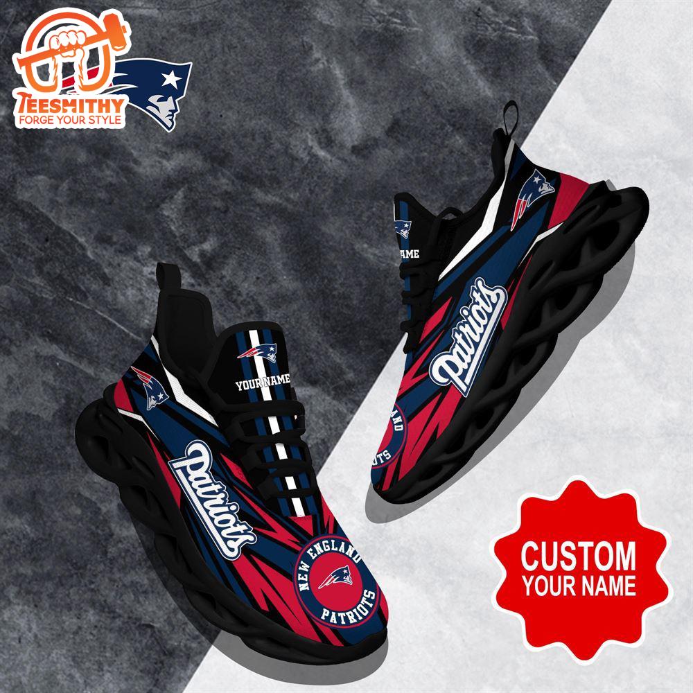 NFL Max Soul Shoes, New England Patriots Clunky Shoes Custom Custom Name Football