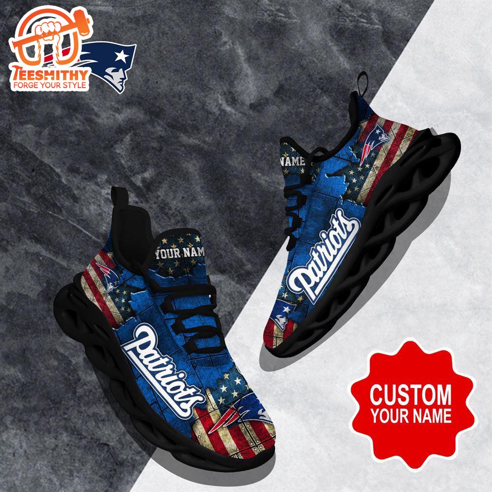 NFL Max Soul Shoes, New England Patriots Clunky Shoes Custom Gift Women And Men